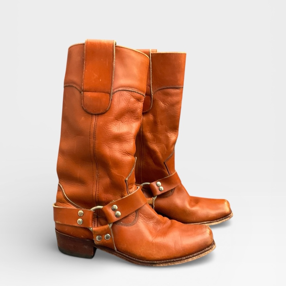 Vintage Leather Cowboy Boots
